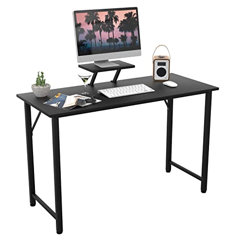 Lvhecforhm Schreibtisch Klein, Schreibtisch 80x40CM Computertisch, Einfacher Moderner PC Tisch, Computertisch Klein Monitorständer, Arbeitstisch Geeignet für Zuhause Büro und Wohnheim Schwarz von Lvhecforhm