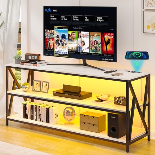 Lvifur TV-Ständer TV Schrank mit LED-Beleuchtung,Fernsehschrank Lowboard Sideboard fur bis zu 65 Zoll,TV Fernsehtisch Für Wohnzimmer(40 x 140 x 60 cm) von Lvifur