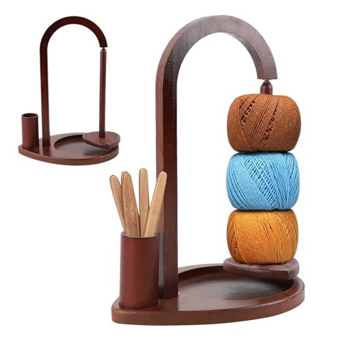 Lvjkes Wollabwickler, Garnhalter wolle, 360°Drehbar Multifunktionaler Magnetische Anziehung Wollständer, Speicher-Upgrade,für zum Garnhäkeln und Stricken und andere Nähhandwerksprojekte (Bogenförmig‌) von Lvjkes