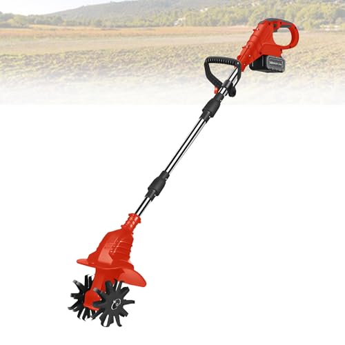 21-V-Akku-Grubber, Gartenfräse mit 270 U/min, 1- oder 2-Batteriesatz, 20 cm Breite, 25 cm Tiefe, tragbar für Rasen und kleine Gärten,Red-FourBlades-1battery 21-V-Akku-Grubber, Gartenfräse mit 270 U/min, 1- oder 2-Batteriesatz, 20 cm Breite, 25 cm Tiefe, tragbar für Rasen und kleine Gärten,Red-FourBlades-1battery von LwiftGal