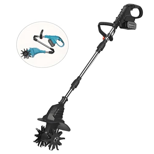 21-V-Elektro-Grubber, 270 U/min, mit 2/4-teiligen Stahlklingen, 20 cm Breite, 25 cm Tiefe, wiederaufladbarer tragbarer Grubber für die Bodenbearbeitung im Rasen,Black-FourBlades-1battery 21-V-Elektro-Grubber, 270 U/min, mit 2/4-teiligen Stahlklingen, 20 cm Breite, 25 cm Tiefe, wiederaufladbarer tragbarer Grubber für die Bodenbearbeitung im Rasen,Black-FourBlades-1battery von LwiftGal
