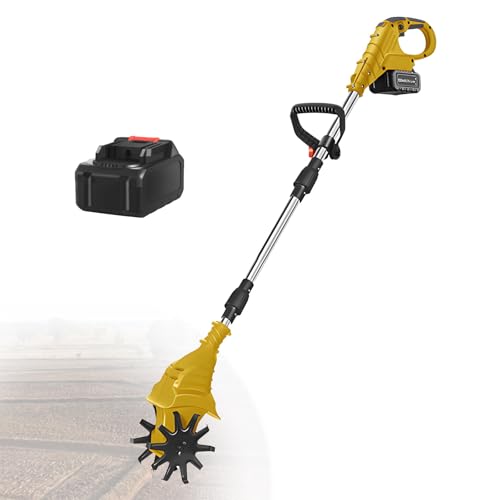 Akku-Gartenfräse, 21 V Akku-Gartenfräse mit 4000 mAh Akku, mit 1 oder 2 Akkus - Elektrische Doppel-/Vierblatt-Gartenfräse,Yellow-DualBlades-1battery Akku-Gartenfräse, 21 V Akku-Gartenfräse mit 4000 mAh Akku, mit 1 oder 2 Akkus - Elektrische Doppel-/Vierblatt-Gartenfräse,Yellow-DualBlades-1battery von LwiftGal