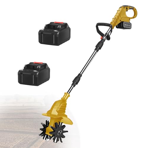 Akku-Gartenfräse, 21 V Akku-Gartenfräse mit 4000 mAh Akku, mit 1 oder 2 Akkus - Elektrische Doppel-/Vierblatt-Gartenfräse,Yellow-FourBlades-2batteries Akku-Gartenfräse, 21 V Akku-Gartenfräse mit 4000 mAh Akku, mit 1 oder 2 Akkus - Elektrische Doppel-/Vierblatt-Gartenfräse,Yellow-FourBlades-2batteries von LwiftGal