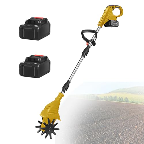 Akku-Grubber, 270 U/min Geschwindigkeit, faltbares Design, elektrische Gartenfräse zum Umgraben von Erde, Entfernen von festsitzendem Unkraut, Bodenbearbeitung,Yellow-DualBlades-2batteries Akku-Grubber, 270 U/min Geschwindigkeit, faltbares Design, elektrische Gartenfräse zum Umgraben von Erde, Entfernen von festsitzendem Unkraut, Bodenbearbeitung,Yellow-DualBlades-2batteries von LwiftGal