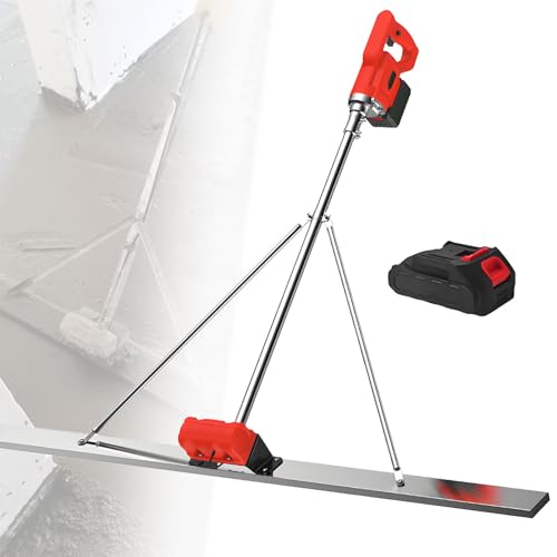 Elektrisches Betonbearbeitungswerkzeug,Kommerzielles Estrich-Betonbearbeitungs-Vibrationswerkzeug mit Blade Bull Float Finisher Set,Betonkelle mit Lithiumbatterie,1.5mSinglemotor-1battery von LwiftGal