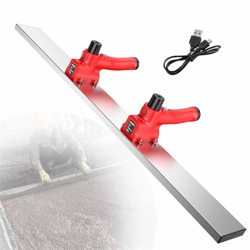 Elektrisches Estrich-Beton-Finishing-Werkzeug, 12.000 U/min Beton-Vibrationswerkzeug, Estrich-Zement-Finishing mit 100 cm Klinge,Red-withtype-Cchargingcable von LwiftGal