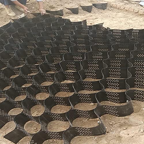 LwsCUiH Stabiles Land Gartenstützmauer-Gitterstabilisator Geogitter-Bodenstabilisator, Bodengitter for steile Auffahrten, Gehwege for Parkplätze/Garten(2m x 6m (6.5FT x 19.5FT)) von LwsCUiH
