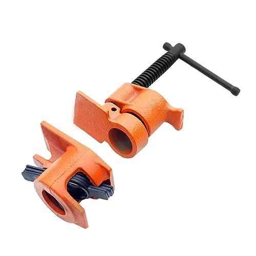 Lwuey Rohr Schraubzwinge 1/2 Zoll, Professionelles Rohrzwingen Set mit Schnellspann Mechanismus Rohrzwinge für Möbelbau Holzrohre Holzbearbeitung Hülsen Ratschenfunktion Rohrschelle Stahl von Lwuey