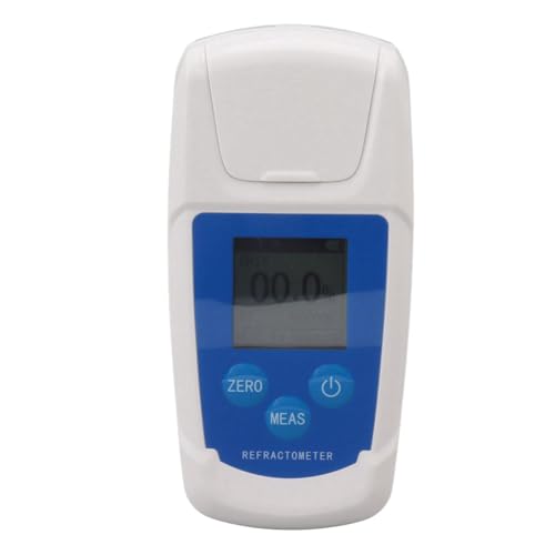 Digitales Brix-Refraktometer, Tragbares Messgerät, Wiederaufladbar, mit LCD, Automatischer Temperaturkompensation, 0–55% Bereich ± 0,2% Genauigkeit für Honig-Ahornsirup-Fruchtsaf von Lwuey