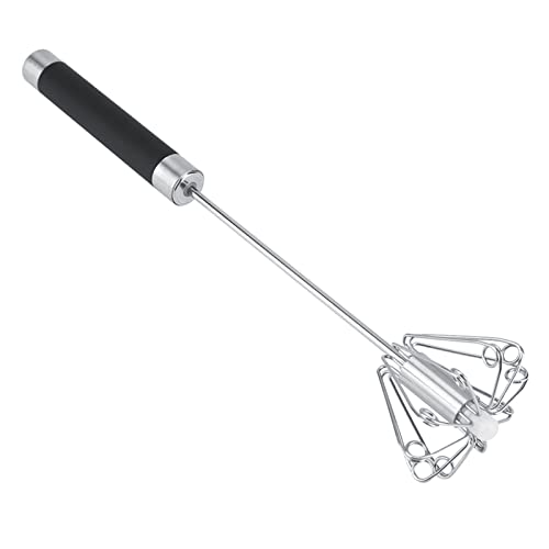 Handquirl Manuell, Halbautomatischer Schneebesen Edelstahl Klein Quirl Küche Handschneebesen Eierbesen Handbetriebener Drehbesen Vielseitiger Eierschläger Eiermixer Rührer Kochen Backen Hause Handquirl Manuell, Halbautomatischer Schneebesen Edelstahl Klein Quirl Küche Handschneebesen Eierbesen Handbetriebener Drehbesen Vielseitiger Eierschläger Eiermixer Rührer Kochen Backen Hause von Lwuey
