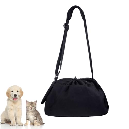 Lwuey Hundetragebeutel, Reversible Hundetrage-Tasche mit verstellbarem Gurt - Atmungsaktive Mesh-Tasche für kleine Hunde Katzen, Sicherheitsgeschirr mit Schnallenverschluss, Outdoor Reisezubehör von Lwuey