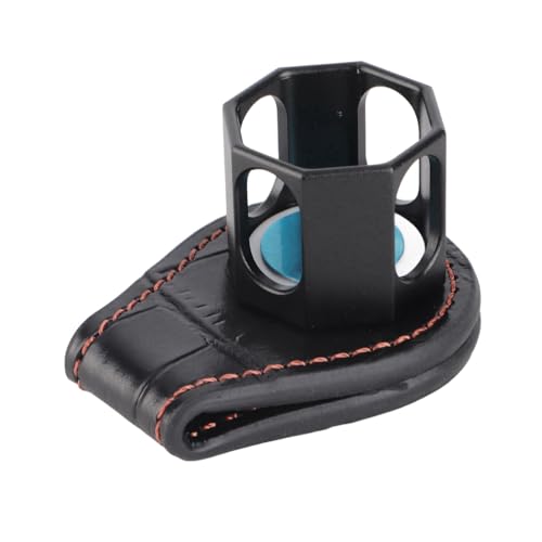 Lwuey Magnetischer Snooker -Kreidehalter, Achteckiger Pool -Cue -Kreidekoffer mit Leder Clip Professioneller Billardkreidehalter mit Magnet Tragbarem Anti -Roll -Billardzubehör von Lwuey