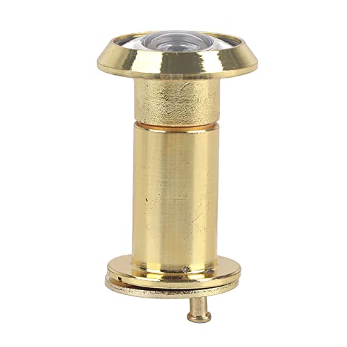 Lwuey Türspion mit Sichtschutz, 200° Weitwinkel Optik für 35-60mm Türen Ø16mm Bohrloch Spezialbohrer Einstellwerkzeug Sicherheits Türspion aus Glaslinsen mit Verstellbarer Länge Golden von Lwuey