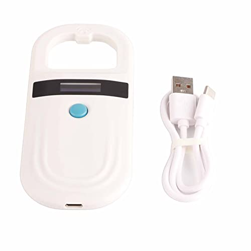 Pet Mikrochip Lesegerät, RFID Portables Tierchip ID Scanner wiederaufladbarer Tag Scanner mit Datenspeicherung OLED Display EMID FDXB ISO11784 11785 Chip Registrierung Hunde Haustier Katzen von Lwuey