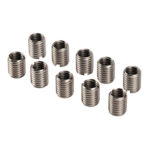 Lwuey Gewindeeinsatz M12 auf M10, Gewinde Muttern M12x1.75 Männlich M10x1.5 Weiblich Reduziermuttern Edelstahl Selbstschneidende Einsatzgewinde für Auto Dampfturbinen Mechanischen Geräten 10 Stück von Lwuey