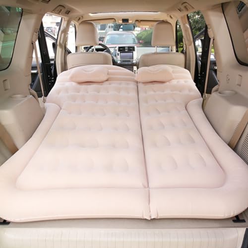 LwwGji Auto-aufblasbares Bett für Mitsubishi Pajero Montero 2006-2021, Aufblasbare Reisematratze, Rücksitz-Kofferraummatratze, Luftbett,Beige-Beige von LwwGji