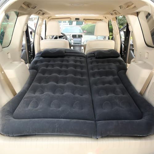 LwwGji Auto-aufblasbares Bett für Nissan Qashqai J11 2013-2021, Aufblasbare Reisematratze, Rücksitz-Kofferraummatratze, Luftbett,Black-Black von LwwGji