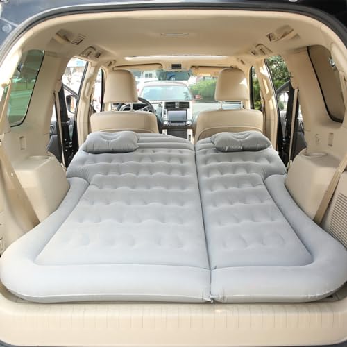 LwwGji Auto-aufblasbares Bett für Seat Tarraco KN2 2018-2024, Aufblasbare Reisematratze, Rücksitz-Kofferraummatratze, Luftbett,Grey-Grey von LwwGji