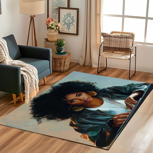 Lwznbio Afrika Weiblich Wohnzimmerteppich 200x280 cm Lebensecht Figur Teppich Kurzflor, Weich rutschfest Waschbare Teppiche Modern Kunst Eingangsteppich Fußmatte Schlafzimmer Kinderzimmer Lwznbio Afrika Weiblich Wohnzimmerteppich 200x280 cm Lebensecht Figur Teppich Kurzflor, Weich rutschfest Waschbare Teppiche Modern Kunst Eingangsteppich Fußmatte Schlafzimmer Kinderzimmer von Lwznbio