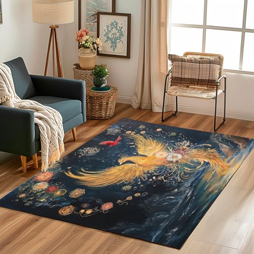 Lwznbio Giraffe Löwe Zebra Wohnzimmerteppich 200x280 cm Karikatur Tier Teppich Kurzflor, Weich rutschfest Waschbare Teppiche Wilde Tiere Eingangsteppich Fußmatte Schlafzimmer Kinderzimmer von Lwznbio