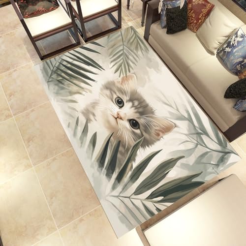 Lwznbio Katze 3D Drucken Wohnzimmerteppich 200x280 cm Niedlich Kätzchen Teppich Kurzflor, Weich rutschfest Waschbare Teppiche Tier Muster Eingangsteppich Fußmatte Schlafzimmer Kinderzimmer Lwznbio Katze 3D Drucken Wohnzimmerteppich 200x280 cm Niedlich Kätzchen Teppich Kurzflor, Weich rutschfest Waschbare Teppiche Tier Muster Eingangsteppich Fußmatte Schlafzimmer Kinderzimmer von Lwznbio