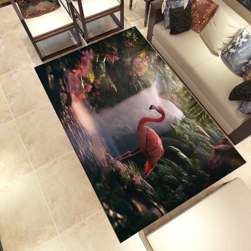 Lwznbio Lebensecht Flamingo Wohnzimmerteppich 200x280 cm Tropisch Dschungel Teppich Kurzflor, Weich rutschfest Waschbare Teppiche Wilde Tiere Eingangsteppich Fußmatte Schlafzimmer Kinderzimmer Lwznbio Lebensecht Flamingo Wohnzimmerteppich 200x280 cm Tropisch Dschungel Teppich Kurzflor, Weich rutschfest Waschbare Teppiche Wilde Tiere Eingangsteppich Fußmatte Schlafzimmer Kinderzimmer von Lwznbio
