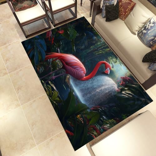 Lwznbio Lebensecht Flamingo Wohnzimmerteppich 200x280 cm Tropische Bird Teppich Kurzflor, Weich rutschfest Waschbare Teppiche Dschungel Wasserfall Eingangsteppich Fußmatte Schlafzimmer Kinderzimmer Lwznbio Lebensecht Flamingo Wohnzimmerteppich 200x280 cm Tropische Bird Teppich Kurzflor, Weich rutschfest Waschbare Teppiche Dschungel Wasserfall Eingangsteppich Fußmatte Schlafzimmer Kinderzimmer von Lwznbio