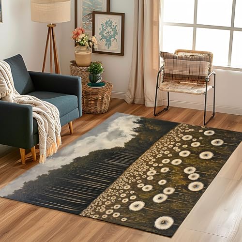 Lwznbio Löwenzahn Wohnzimmerteppich 200x280 cm Blowball Pflanze Teppich Kurzflor, Weich rutschfest Waschbare Teppiche Blumenmuster Eingangsteppich Fußmatte Schlafzimmer Kinderzimmer Lwznbio Löwenzahn Wohnzimmerteppich 200x280 cm Blowball Pflanze Teppich Kurzflor, Weich rutschfest Waschbare Teppiche Blumenmuster Eingangsteppich Fußmatte Schlafzimmer Kinderzimmer von Lwznbio