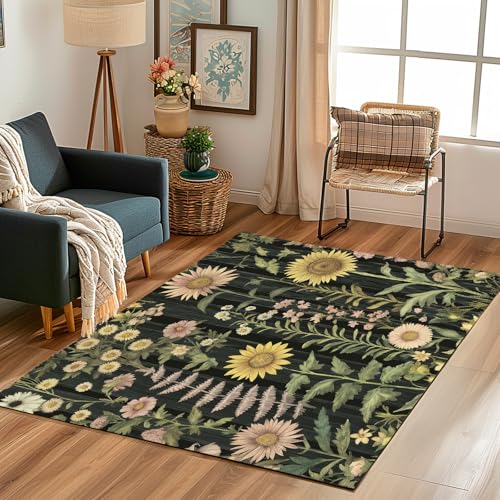 Lwznbio Mode Flamingo Wohnzimmerteppich 200x280 cm Tropische Bird Teppich Kurzflor, Weich rutschfest Waschbare Teppiche Tier Drucken Eingangsteppich Fußmatte Schlafzimmer Kinderzimmer von Lwznbio