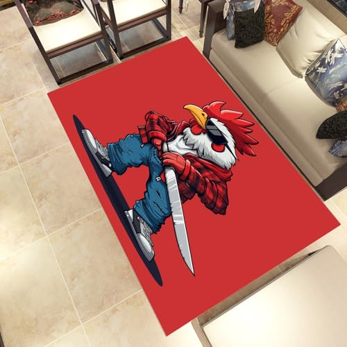 Lwznbio Mode Hahn Wohnzimmerteppich 200x280 cm Bauernhaus Tier Teppich Kurzflor, Weich rutschfest Waschbare Teppiche Tierliebhaber Eingangsteppich Fußmatte Schlafzimmer Kinderzimmer Lwznbio Mode Hahn Wohnzimmerteppich 200x280 cm Bauernhaus Tier Teppich Kurzflor, Weich rutschfest Waschbare Teppiche Tierliebhaber Eingangsteppich Fußmatte Schlafzimmer Kinderzimmer von Lwznbio