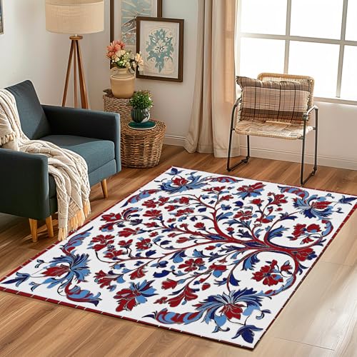 Lwznbio Niedlich Qualle Wohnzimmerteppich 200x280 cm Meereslebewesen Teppich Kurzflor, Weich rutschfest Waschbare Teppiche Marine Thema Eingangsteppich Fußmatte Schlafzimmer Kinderzimmer von Lwznbio