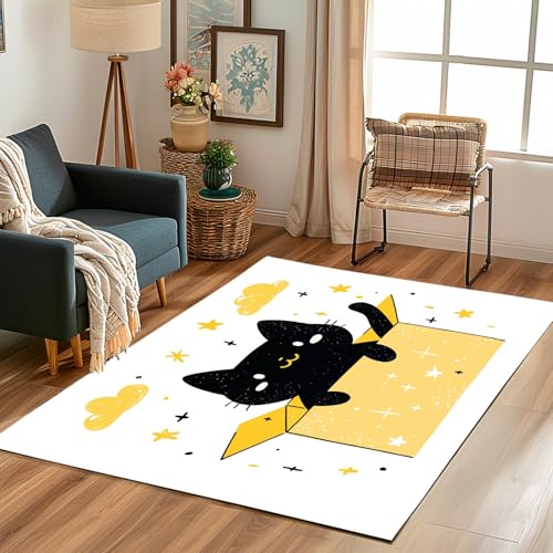 Lwznbio Niedlich Wal Wohnzimmerteppich 200x280 cm Traum Schloss Teppich Kurzflor, Weich rutschfest Waschbare Teppiche Meereslebewesen Eingangsteppich Fußmatte Schlafzimmer Kinderzimmer von Lwznbio