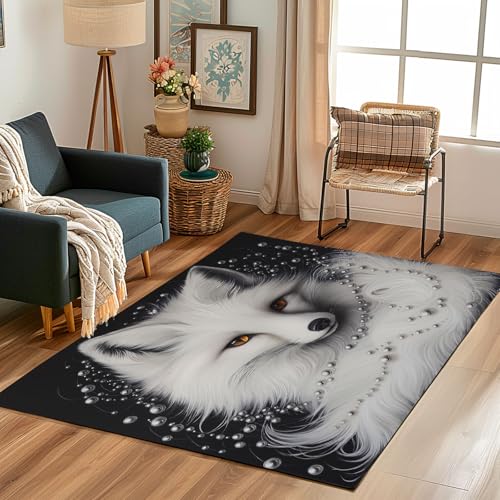 Lwznbio Teppich Antirutschunterlage 120x170 cm Fuchs Tierwelt Carpet Schlafzimmer Waschbarer Tierliebhaber Teppiche Weich Kurzflor für Wohnzimmer, Kinderzimmer, Esszimmer, Büro Lwznbio Teppich Antirutschunterlage 120x170 cm Fuchs Tierwelt Carpet Schlafzimmer Waschbarer Tierliebhaber Teppiche Weich Kurzflor für Wohnzimmer, Kinderzimmer, Esszimmer, Büro von Lwznbio