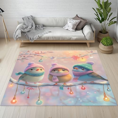 Lwznbio Teppich Antirutschunterlage 120x170 cm Niedlich Bird Carpet Schlafzimmer Waschbarer Tierliebhaber Teppiche Weich Kurzflor für Wohnzimmer, Kinderzimmer, Esszimmer, Büro Lwznbio Teppich Antirutschunterlage 120x170 cm Niedlich Bird Carpet Schlafzimmer Waschbarer Tierliebhaber Teppiche Weich Kurzflor für Wohnzimmer, Kinderzimmer, Esszimmer, Büro von Lwznbio