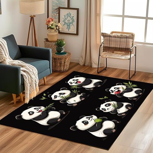 Lwznbio Teppich Antirutschunterlage 120x170 cm Niedlich Panda Carpet Schlafzimmer Waschbarer Tierwelt Tierliebhaber Teppiche Weich Kurzflor für Wohnzimmer, Kinderzimmer, Esszimmer, Büro Lwznbio Teppich Antirutschunterlage 120x170 cm Niedlich Panda Carpet Schlafzimmer Waschbarer Tierwelt Tierliebhaber Teppiche Weich Kurzflor für Wohnzimmer, Kinderzimmer, Esszimmer, Büro von Lwznbio