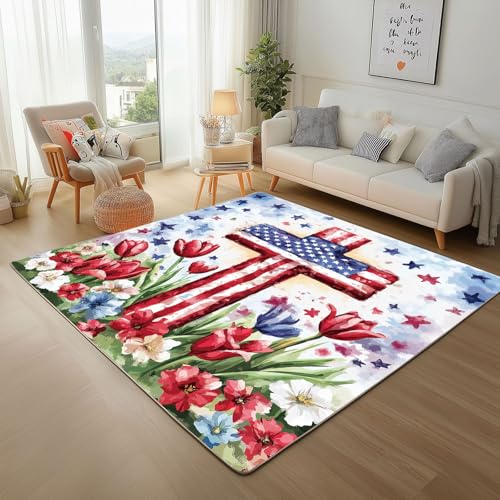 Lwznbio Teppich Antirutschunterlage 120x170 cm Tulpe Kreuzdruck Carpet Schlafzimmer Waschbarer Farbe Blumenmuster Teppiche Weich Kurzflor für Wohnzimmer, Kinderzimmer, Esszimmer, Büro Lwznbio Teppich Antirutschunterlage 120x170 cm Tulpe Kreuzdruck Carpet Schlafzimmer Waschbarer Farbe Blumenmuster Teppiche Weich Kurzflor für Wohnzimmer, Kinderzimmer, Esszimmer, Büro von Lwznbio