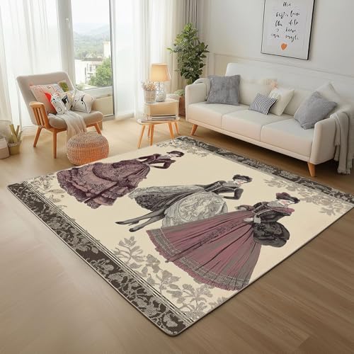 Lwznbio Teppich Läufer 80x150 cm Fille tribale africaine Wohnzimmerteppich Kurzflor Waschbar rutschfest Vintage Stil Teppiche Weich für Eingang Flur, Küche, Wohnzimmer, Schlafzimmer Lwznbio Teppich Läufer 80x150 cm Fille tribale africaine Wohnzimmerteppich Kurzflor Waschbar rutschfest Vintage Stil Teppiche Weich für Eingang Flur, Küche, Wohnzimmer, Schlafzimmer von Lwznbio