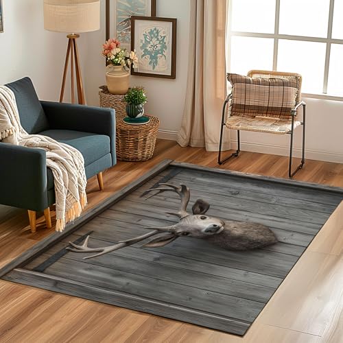 Lwznbio Teppich Läufer 80x150 cm Hirschkopf 3D Drucken Wohnzimmerteppich Kurzflor Waschbar rutschfest Wilde Tiere Teppiche Weich für Eingang Flur, Küche, Wohnzimmer, Schlafzimmer Lwznbio Teppich Läufer 80x150 cm Hirschkopf 3D Drucken Wohnzimmerteppich Kurzflor Waschbar rutschfest Wilde Tiere Teppiche Weich für Eingang Flur, Küche, Wohnzimmer, Schlafzimmer von Lwznbio