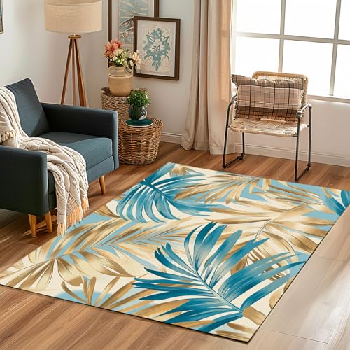 Lwznbio Teppich Läufer 80x150 cm Tropische Pflanze Wohnzimmerteppich Kurzflor Waschbar rutschfest Palm Monstera Teppiche Weich für Eingang Flur, Küche, Wohnzimmer, Schlafzimmer Lwznbio Teppich Läufer 80x150 cm Tropische Pflanze Wohnzimmerteppich Kurzflor Waschbar rutschfest Palm Monstera Teppiche Weich für Eingang Flur, Küche, Wohnzimmer, Schlafzimmer von Lwznbio