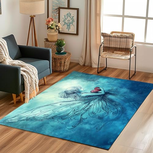 Lwznbio Teppich Waschbarer 150x210 cm Karikatur Elf Mädchen Wohnzimmerteppich rutschfest Handgezeichnet Teppiche Groß Weich Kurzflor für Schlafzimmer, Esszimmer, Büro, Spielzimmer Lwznbio Teppich Waschbarer 150x210 cm Karikatur Elf Mädchen Wohnzimmerteppich rutschfest Handgezeichnet Teppiche Groß Weich Kurzflor für Schlafzimmer, Esszimmer, Büro, Spielzimmer von Lwznbio