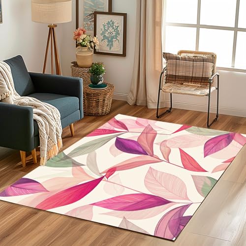 Lwznbio Teppich Wohnzimmer 160x200 cm Pflanze Blatt Teppiche Büro Weich Kurzflor Waschbare Vintage Stil Carpet Weich rutschfest für Esszimmer, Büro, Spielzimmer, Kinderzimmer Lwznbio Teppich Wohnzimmer 160x200 cm Pflanze Blatt Teppiche Büro Weich Kurzflor Waschbare Vintage Stil Carpet Weich rutschfest für Esszimmer, Büro, Spielzimmer, Kinderzimmer von Lwznbio