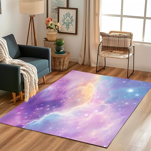 Lwznbio Teppich Wohnzimmer Weich 60x120 cm Romantisch Sternenhimmel Eingangsteppich Waschbarer Farbe Wolken Teppiche Kurzflor rutschfest für Flur, Küche, Schlafzimmer, Esszimmer Lwznbio Teppich Wohnzimmer Weich 60x120 cm Romantisch Sternenhimmel Eingangsteppich Waschbarer Farbe Wolken Teppiche Kurzflor rutschfest für Flur, Küche, Schlafzimmer, Esszimmer von Lwznbio