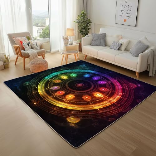 Lwznbio Teppich rutschfest Kinderzimmer 140x200 cm Farbe Geometrie Teppich Wohnzimmer Waschbarer Abstrakt Blumenmuster Carpet Weich Kurzflor für Schlafzimmer, Esszimmer, Küche Lwznbio Teppich rutschfest Kinderzimmer 140x200 cm Farbe Geometrie Teppich Wohnzimmer Waschbarer Abstrakt Blumenmuster Carpet Weich Kurzflor für Schlafzimmer, Esszimmer, Küche von Lwznbio