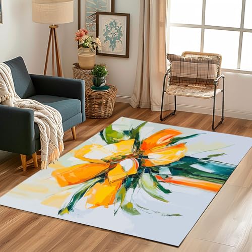 Lwznbio Teppich rutschfest Kinderzimmer 140x200 cm Hippie Graffiti Teppich Wohnzimmer Waschbarer Vase Blumen Pflanze Carpet Weich Kurzflor für Schlafzimmer, Esszimmer, Küche Lwznbio Teppich rutschfest Kinderzimmer 140x200 cm Hippie Graffiti Teppich Wohnzimmer Waschbarer Vase Blumen Pflanze Carpet Weich Kurzflor für Schlafzimmer, Esszimmer, Küche von Lwznbio