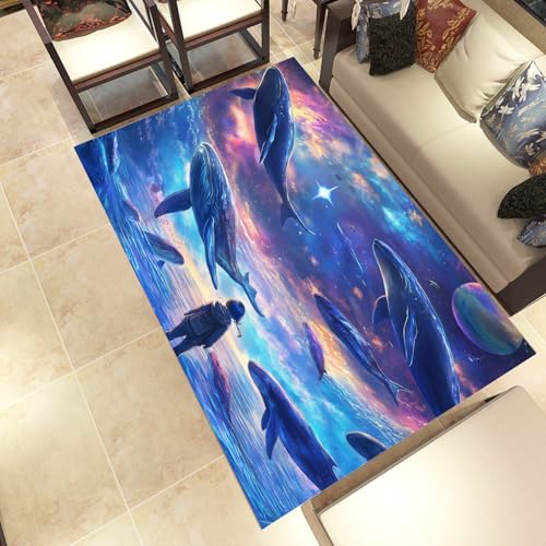 Lwznbio Traum Wal Wohnzimmerteppich 200x280 cm Meereslebewesen Teppich Kurzflor, Weich rutschfest Waschbare Teppiche Sternenhimmel Eingangsteppich Fußmatte Schlafzimmer Kinderzimmer Lwznbio Traum Wal Wohnzimmerteppich 200x280 cm Meereslebewesen Teppich Kurzflor, Weich rutschfest Waschbare Teppiche Sternenhimmel Eingangsteppich Fußmatte Schlafzimmer Kinderzimmer von Lwznbio
