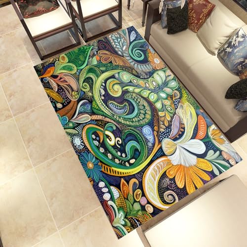Lwznbio Vintage Pflanze Wohnzimmerteppich 200x280 cm Boho Stil Teppich Kurzflor, Weich rutschfest Waschbare Teppiche Abstrakt Blumen Eingangsteppich Fußmatte Schlafzimmer Kinderzimmer Lwznbio Vintage Pflanze Wohnzimmerteppich 200x280 cm Boho Stil Teppich Kurzflor, Weich rutschfest Waschbare Teppiche Abstrakt Blumen Eingangsteppich Fußmatte Schlafzimmer Kinderzimmer von Lwznbio