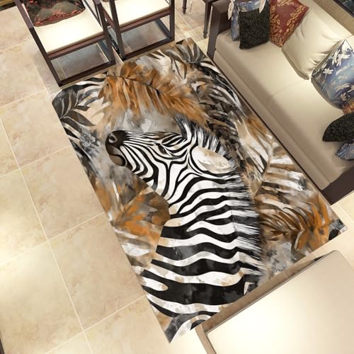 Lwznbio Zebra Muster Wohnzimmerteppich 200x280 cm Wilde Tiere Teppich Kurzflor, Weich rutschfest Waschbare Teppiche Tierliebhaber Eingangsteppich Fußmatte Schlafzimmer Kinderzimmer Lwznbio Zebra Muster Wohnzimmerteppich 200x280 cm Wilde Tiere Teppich Kurzflor, Weich rutschfest Waschbare Teppiche Tierliebhaber Eingangsteppich Fußmatte Schlafzimmer Kinderzimmer von Lwznbio