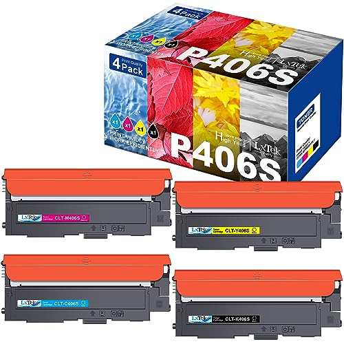 LxTek Purify CLT-P406C Kompatibel für Samsung CLT-406S P406C 406S CLT-K406S Toner für Samsung CLP 365 Toner Xpress C460W C410W C460FW CLX-3305 CLP-365 CLP-360 CLX-3305W CLX-3300 C410 (4er-Pack) von LxTek Purify