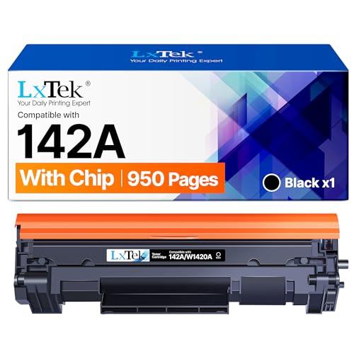 LxTek 142A Toner mit Chip kompatibel mit Toner HP Laserjet M140W für HP 142A W1420A 142X W1420X für Laserjet Pro M110w M110 MFP M140w M140 M139w M139 (Schwarz, 1 Pack) von LxTek