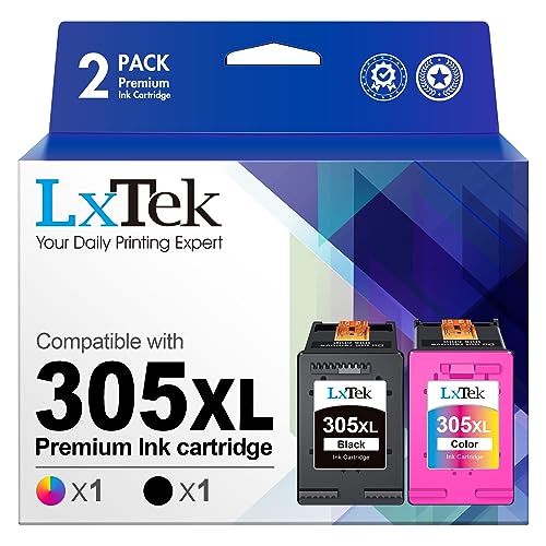 LxTek 305 Druckerpatronen Schwarz und Farbe Wiederaufbereitet für HP 305 XL 305XL Druckerpatronen Multipack für HP Envy 6000 6032 6020 6022 6055 6420e DeskJet 2700 2710 2720 2722 2752 Plus 4100 4130 von LxTek